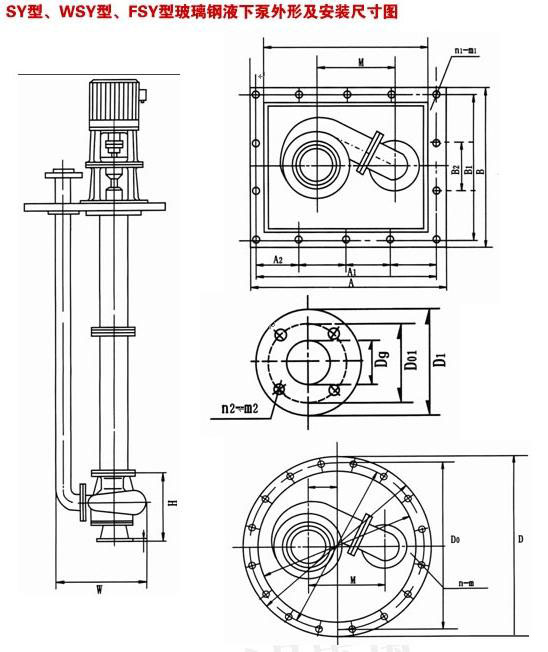 FSY型、WSY型立式玻璃鋼液下泵